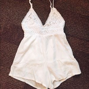 white lace romper